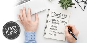 Photo of someone completing a lifestyle checklist